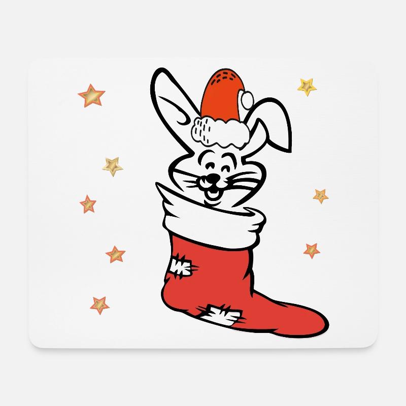 Osterhase Nikolaus - Mousepad (Querformat) - Weiß