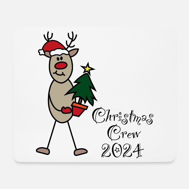 Christmas Crew 2024 - Mousepad (Querformat) - Weiß