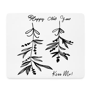 Mistelzweig Weihnachten - Mousepad (Querformat) - Weiß - Vorne