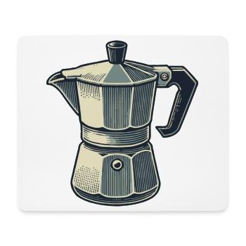 Espresso pot - Mouse Pad (horizontal) - white - Front