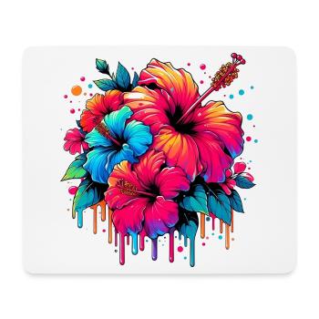 Hibiscus Flowers - Mouse Pad (horizontal) - white - Front