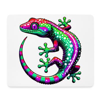 Gecko - Tapis de souris (format paysage) - blanc - Devant