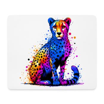 Guépard - Tapis de souris (format paysage) - blanc - Devant