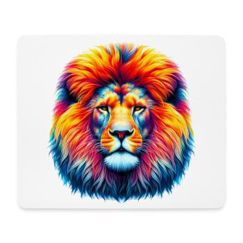 Löwe - Mousepad (Querformat) - Weiß - Vorne