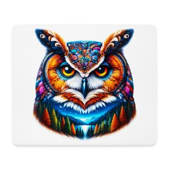 Eule - Mousepad (Querformat) - Weiß - Vorne