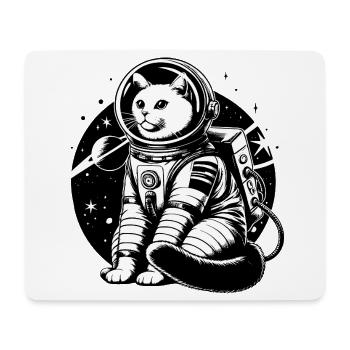 Astronauten Katze - Mousepad (Querformat) - Weiß - Vorne