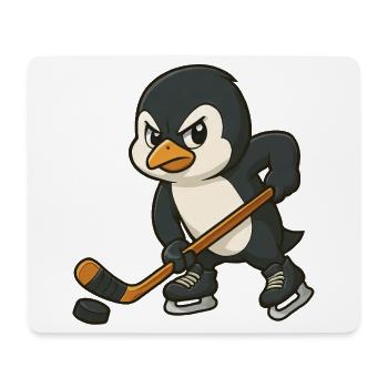 Cooler Pinguin Eishockey Spieler Eishockey - Mousepad (Querformat) - Weiß - Vorne