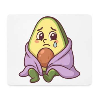 Avocat triste - Tapis de souris (format paysage) - blanc - Devant