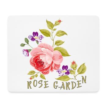 Rose Garden - Mousepad (Querformat) - Weiß - Vorne