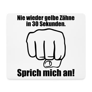 Nie wieder gelbe Zahne in 30 Sekunden - Mousepad (Querformat) - Weiß - Vorne