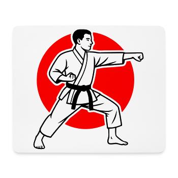 Karate Oi-Zuki - Mouse Pad (horizontal) - white - Front