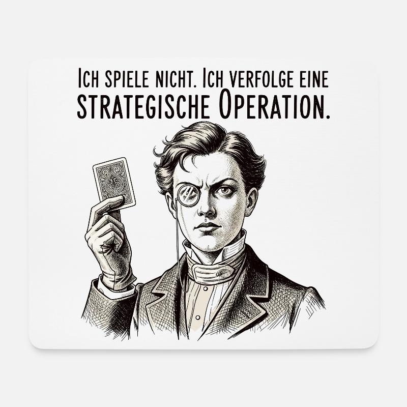 Strategische Operation - Mousepad (Querformat) - Weiß