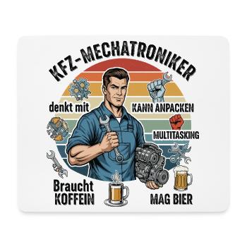 Der Kfz-Mechatroniker - Mousepad (Querformat) - Weiß - Vorne