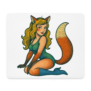 Foxy Zauberin Illustration - Mousepad (Querformat) - Weiß - Vorne