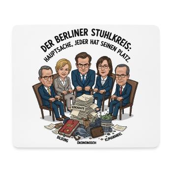 The Berlin Chair Circle - Mouse Pad (horizontal) - white - Front