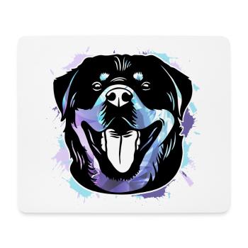 Rottweiler - Tapis de souris (format paysage) - blanc - Devant
