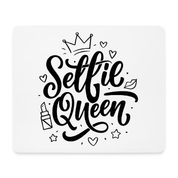 Selfie Queen – Funny Motif for Social Media Fan - Mouse Pad (horizontal) - white - Front