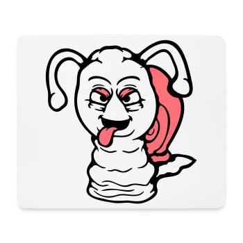 snail naughty tongue sticking out nasty small cool - Mouse Pad (horizontal) - white - Front