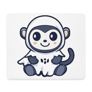 Monkey Halloween Ghost - Mouse Pad (horizontal) - white - Front