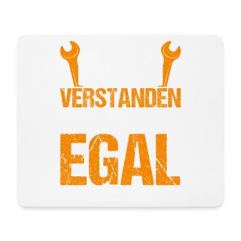 Schon verstanden Egal Grunge Typo - Mousepad (Querformat) - Weiß - Vorne