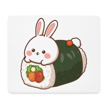 Panda Sushi – Oil Painting Anime Style - Mousepad (Querformat) - Weiß - Vorne
