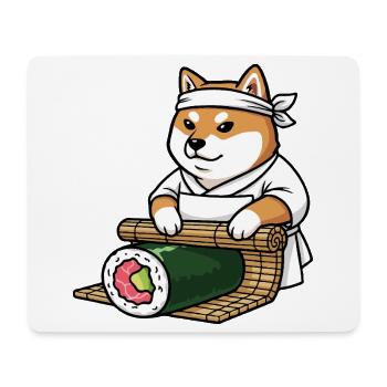 Shiba inu fait du Shusi - Tapis de souris (format paysage) - blanc - Devant