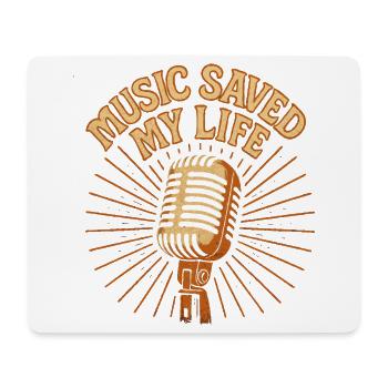 Retro Musik T-Shirt im Vintage-Stil - Mousepad (Querformat) - Weiß - Vorne