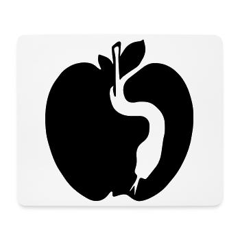 Snake & Apple - Mouse Pad (horizontal) - white - Front