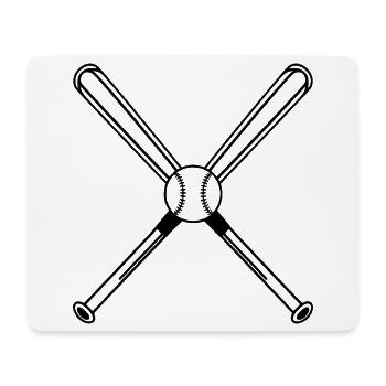 Baseball-Illustration Baseball-Spieler - Mousepad (Querformat) - Weiß - Vorne