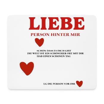 LIEBE Person Hinter mir - Mousepad (Querformat) - Weiß - Vorne