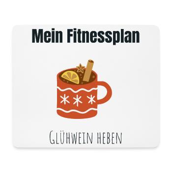 Glühweinheben ist mein Sport - Mousepad (Querformat) - Weiß - Vorne