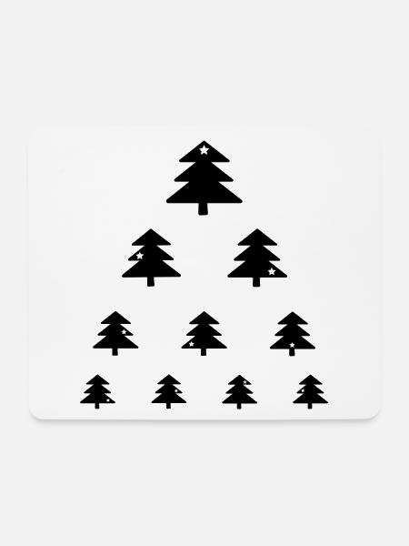 Weihnachtsbaum Sehtest - Mousepad (Querformat) - Weiß