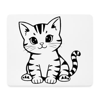 Katze Kätzchen Katzenshirt Katzen T-shirt Geschenk - Mousepad (Querformat) - Weiß - Vorne