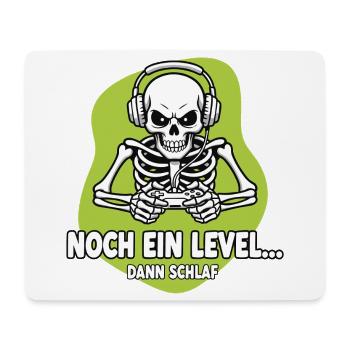 Gamer Skelett Noch Ein Level - Mousepad (Querformat) - Weiß - Vorne
