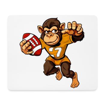 Monkeys Rugby - Tapis de souris (format paysage) - blanc - Devant