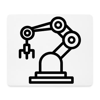 Roboterarm - Mousepad (Querformat) - Weiß - Vorne
