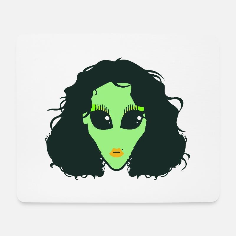 alien_drag_queen - Mousepad (Querformat) - Weiß