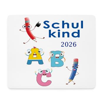 ABC  Schuldkind 2026 - Mousepad (Querformat) - Weiß - Vorne