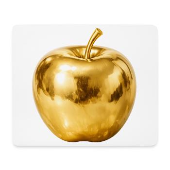 Goldener Apfel – Premium Shine - Mousepad (Querformat) - Weiß - Vorne