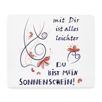 Tu es mon rayon de soleil - Tapis de souris (format paysage) - blanc - Devant
