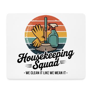 Lustiges Putzen Design - Mousepad (Querformat) - Weiß - Vorne