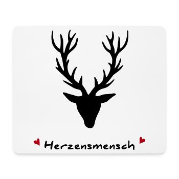 HirschLIEBE - Das Original by heavenlygoods - Mousepad (Querformat) - Weiß - Vorne