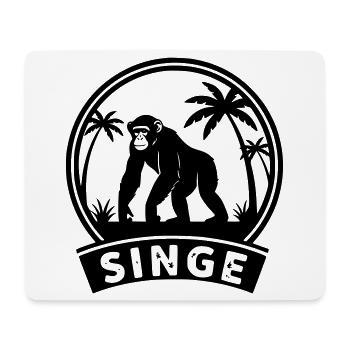 Affe - Mousepad (Querformat) - Weiß - Vorne