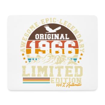 1966 Jahrgang 60. Geburtstag Geschenk Retro  - Mousepad (Querformat) - Weiß - Vorne