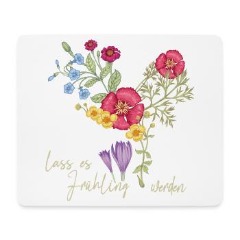 Florales Blütenbouquet  - Mousepad (Querformat) - Weiß - Vorne