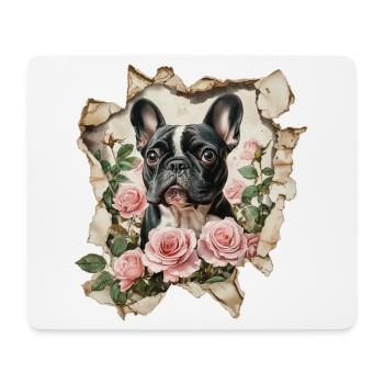 French Bulldog - Mouse Pad (horizontal) - white - Front