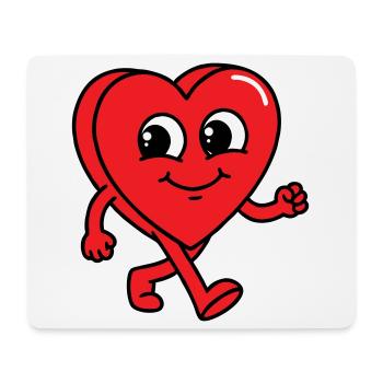 Walking Heart - Mouse Pad (horizontal) - white - Front