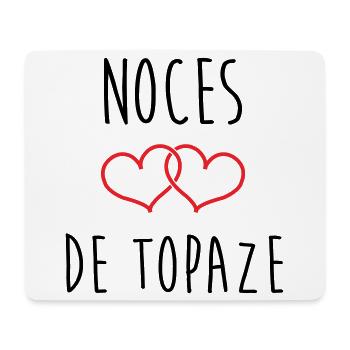 Topaz Wedding 44 Years of Marriage - Mouse Pad (horizontal) - white - Front