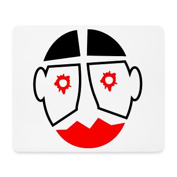Halloween Carnival Clown Mask Motif - Mouse Pad (horizontal) - white - Front