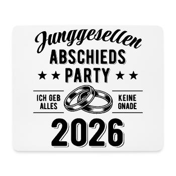 Enterrement de vie de garçon 2026 | Entrez votre nom - Tapis de souris (format paysage) - blanc - Devant